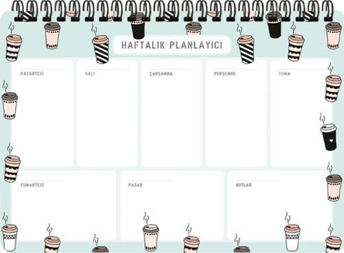 Spiralli Planner Haftalık Ders Planlayıcı Kahve 17X24Cm 52 Yaprak 830158-99