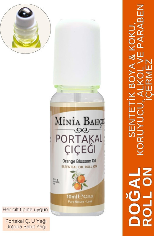 Doğal Roll on, Portakal Çiçeği Uçucu Yağı, Jojoba yağı. 10ml