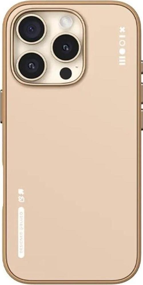 iPhone 16 Pro Max Uyumlu Dual Color Liquid Silikon Magsafe Gold Telefon Kılıfı