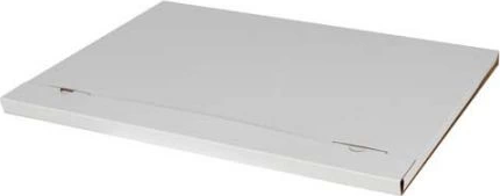 53x38x2cm Tek Oluklu Kilitli Kutu - Beyaz