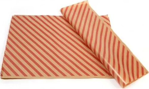KIRMIZI ÇİZGİ BASKILI 40GR İTHAL ŞAMUA KRAFT AMBALAJ KAĞIDI 70X100CM 2 kg