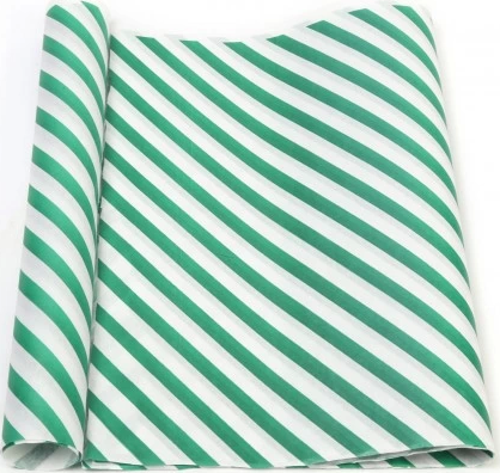 YEŞİL ÇİZGİ BASKILI 40GR İTHAL BEYAZ SÜLFİT AMBALAJ KAĞIDI 70X100CM