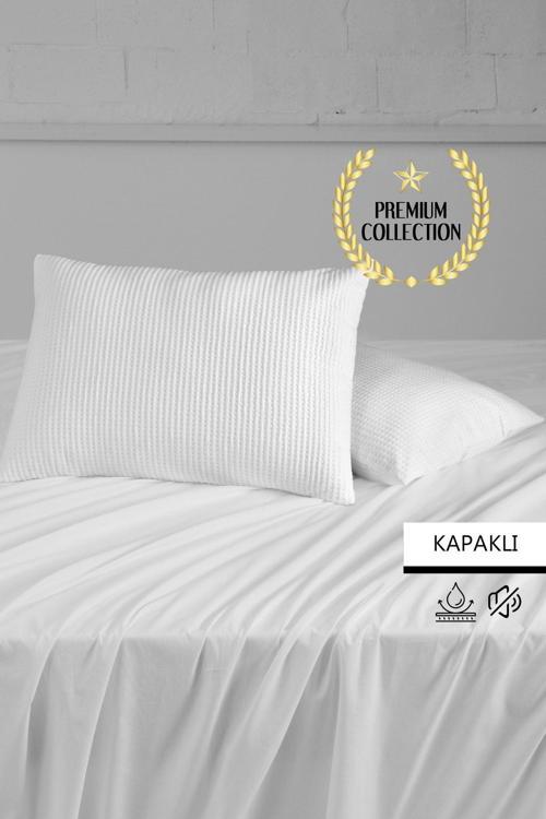Premium Sıvı Su Geçirmez Kapaklı Yastık Koruyucu Alezi 50X70 Cm