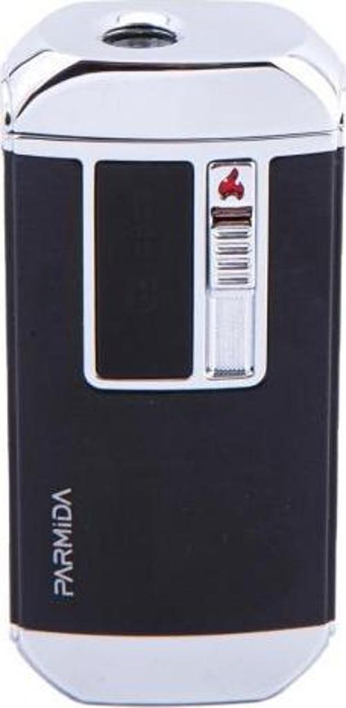 Siyah-Gümüş Multifonksiyonel Çakmak (Tek Torch Pürmüz Puro Çakmağı, Elektrikli Çakmak, Powerbank, El Feneri)