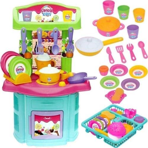 Ençok Dede Oyuncak Büyük Boy Mutfak Seti + Bulaşıklık Seti