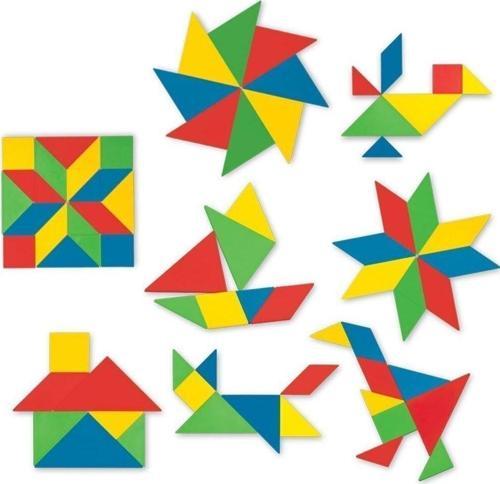 Kutu Oyunları 03698 Dede, Tangram 28 Parça Yapboz Eyitiçi Oyuncak Oyun