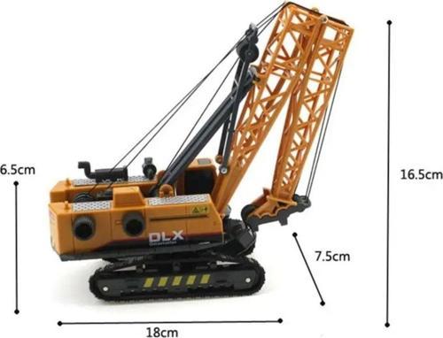 Metal Kule Vinç 1:55 İnşaat Makinesı Oyuncak İş Makinesı