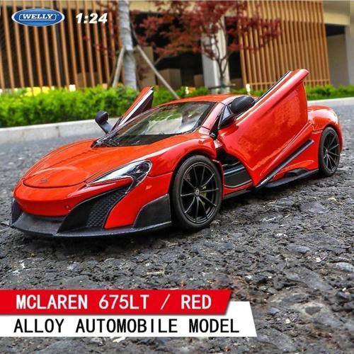 MCLAREN 675T KIRMIZI 1/24 Ölçek Diecast Metal Model Araba Koleksiyon