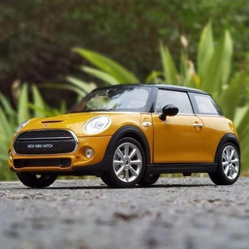 Metal 1:24 Mini Cooper HATCH 24058W Model Araba TURUNCU Erkek Çocuk Araba Oyun Oyuncak Koleksiyon