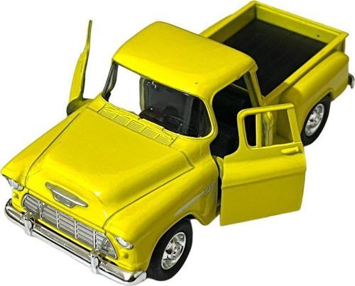 Sarı Chevrolet Stepside Pikap Oyuncak Lisanslı Diecast Metal Çek Bırak Araba