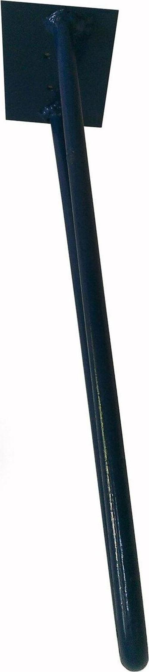 Mavi Renk Rustik Tarz V Model Has Demir Firkete Masa Sehpa Ayağı 70 cm