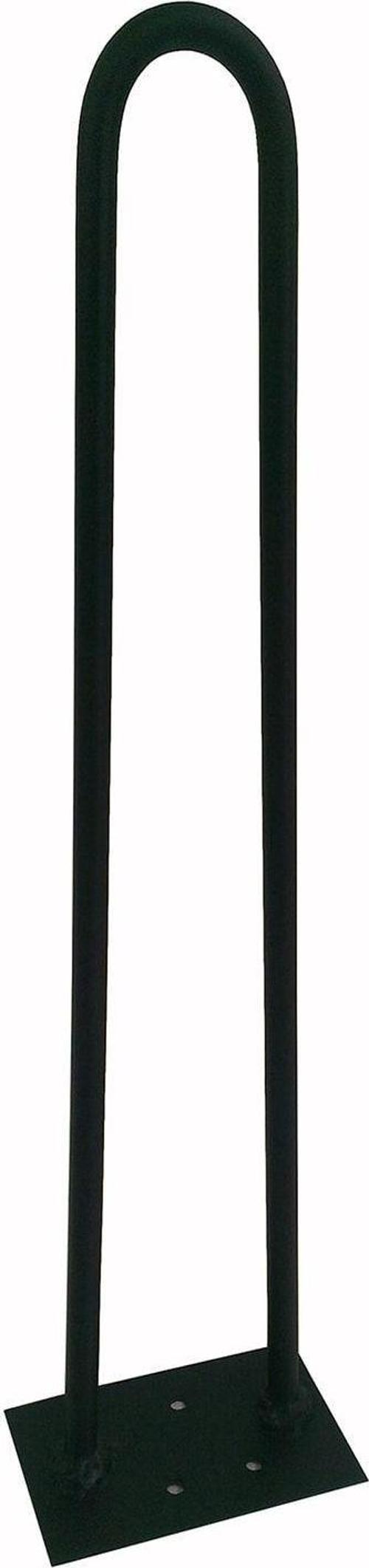 Siyah Renkrustik Tarz U Model Has Demir Firkete Masa Sehpa Ayağı 38 cm