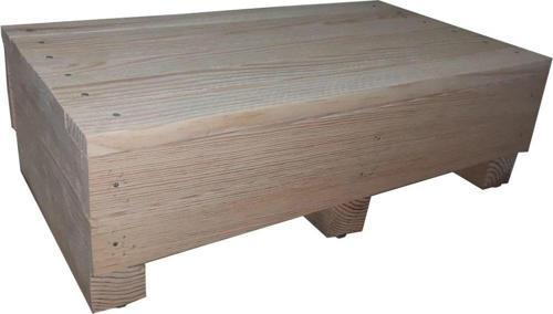 Yüksek Çocuk Basamağı Üç Tabanlı Doğal Ahşap 17 cm Yükseklikte Üst Yüzeyi 27 cm x 50 cm