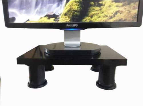 Zıtların Birliği Mat Siyah Beyaz Monitör Standı 55 cm x 22 cm