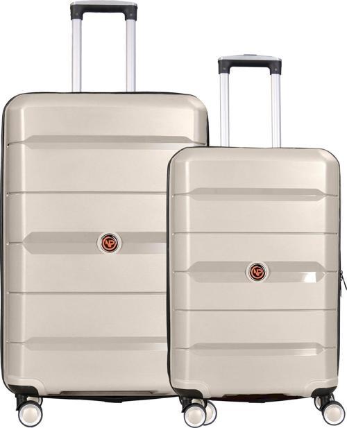 Diamond PP(Polipropilen) Büyük ve Orta Boy 2'li Kırılmaz Valiz Seti - Kemik