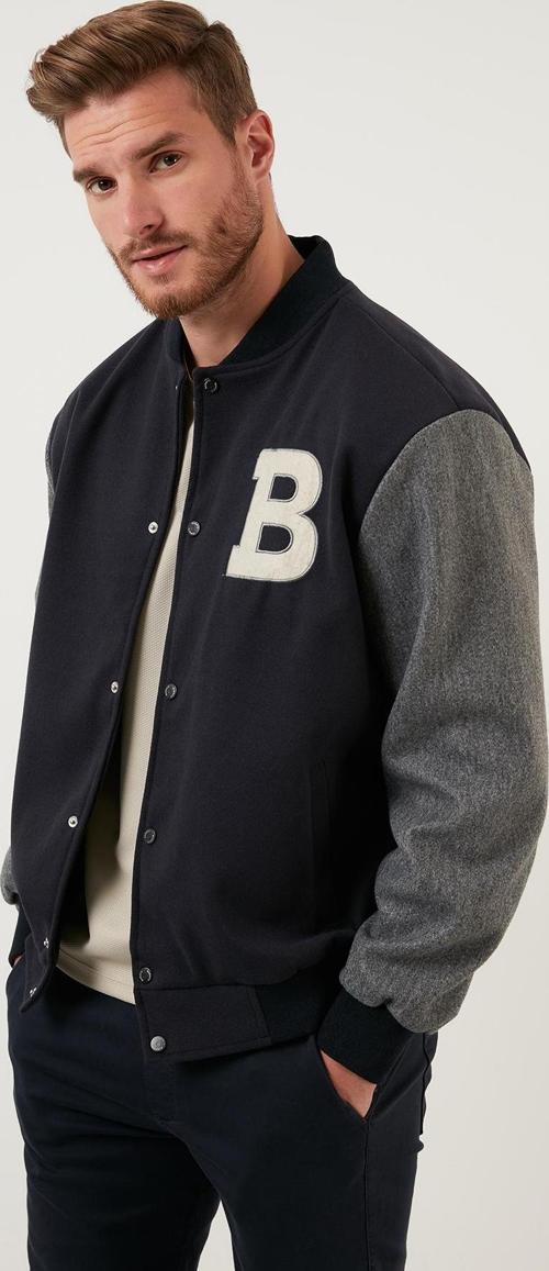 Regular Fit Kolej Yaka Bomber Erkek Mont 5711423 LACİVERT