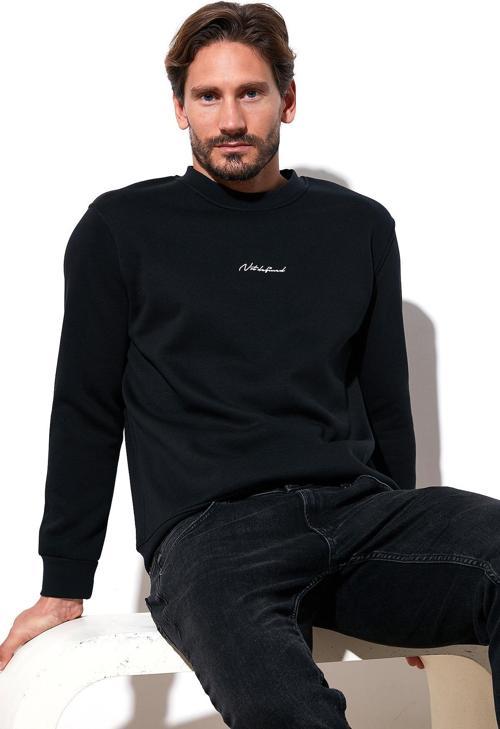 Pamuklu Regular Fit Bisiklet Yaka Erkek Sweat 59050121 SİYAH