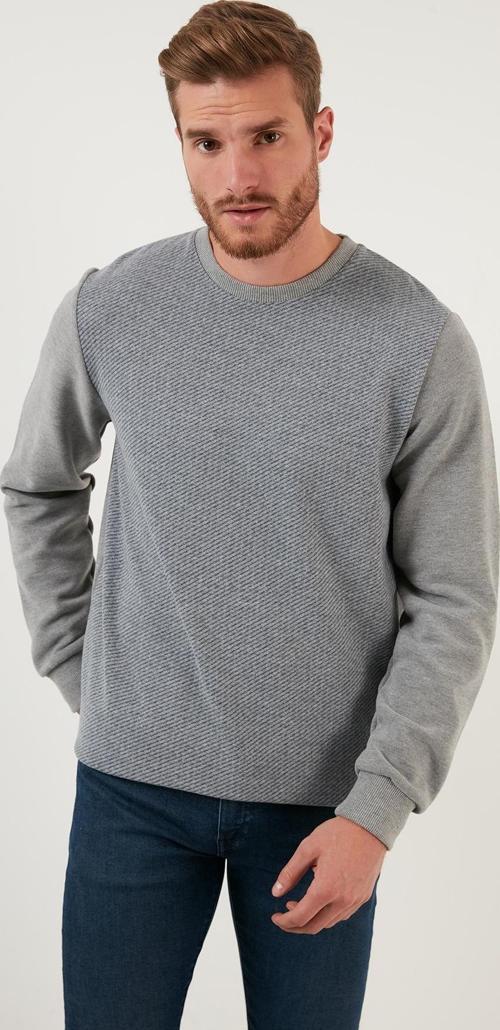 Pamuklu Regular Fit Bisiklet Yaka Erkek Sweat 59052111 GRİ