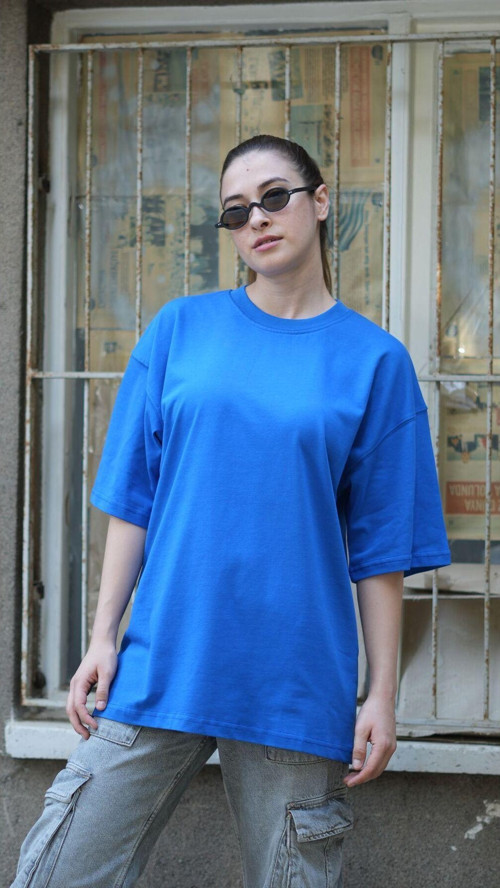 Oversize %100 Pamuk Basic Unisex T-Shirt
