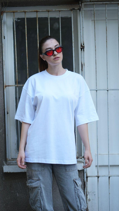 Oversize %100 Pamuk Basic Unisex T-Shirt