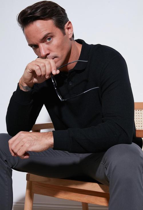 Pamuklu Regular Fit Düğmeli Polo Yaka Erkek Sweat 5905739 SİYAH