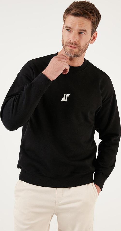 Regular Fit Bisiklet Yaka Pamuklu İçi Tüylü Yumuşak Şardonlu Erkek Sweat 5905405 SİYAH