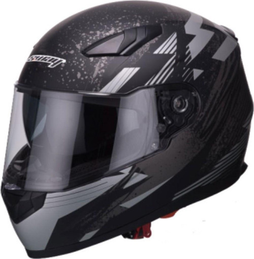 816 Mat Rhy Black Silver Full Face Motosiklet Kaskı