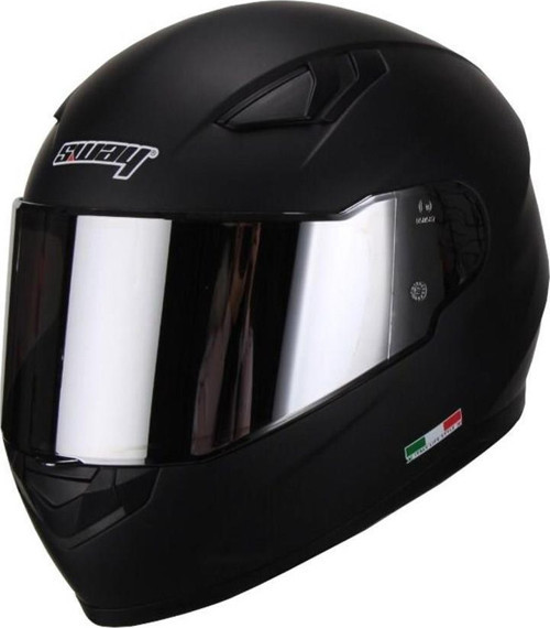 816 Mat Solid Black Full Face Motosiklet Kaskı