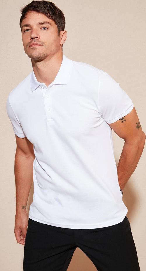 % 100 Pamuk Regular Fit Düğmeli Erkek Polo Yaka T Shirt 5902127 BEYAZ