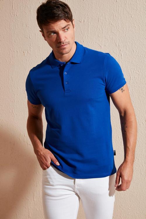 % 100 Pamuk Regular Fit Düğmeli Erkek Polo Yaka T Shirt 5902127 SAKS