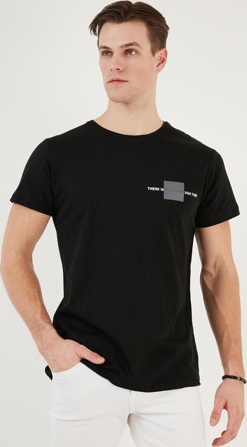 Bisiklet Yaka % 100 Pamuk Slim Fit Erkek T Shirt 541THERE SİYAH
