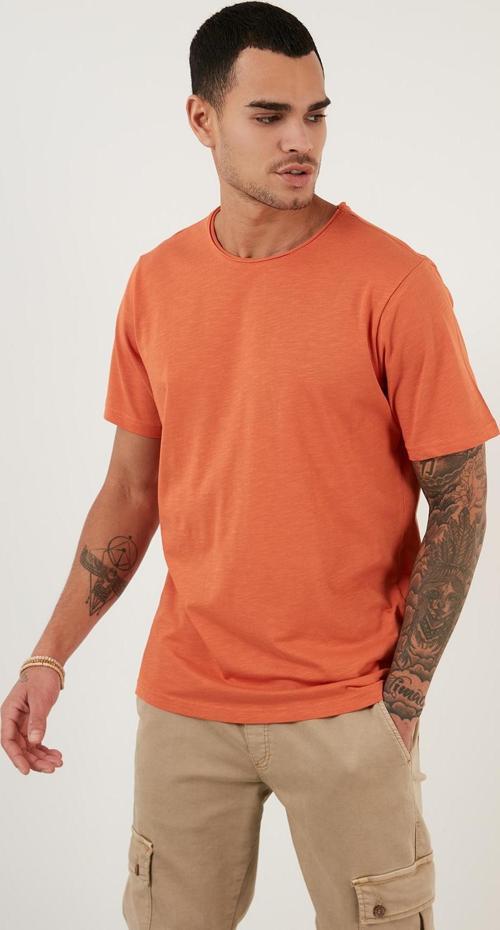 Bisiklet Yaka % 100 Pamuk Regular Fit Basic Erkek T Shirt 59020001 Tarçın