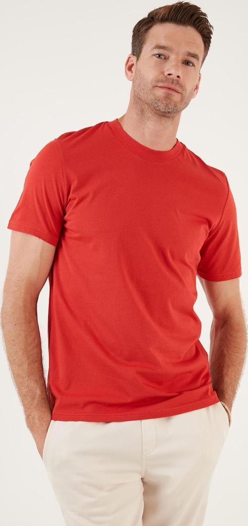 Pamuklu Regular Fit Bisiklet Yaka Basic Erkek T Shirt 59020201 KIRMIZI