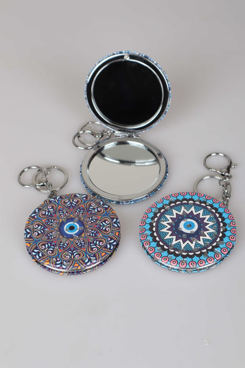 İle Anahtarlıklı,Kapaklı Ve Çift Taraflı Makyaj Aynası "Elegance Mırror"