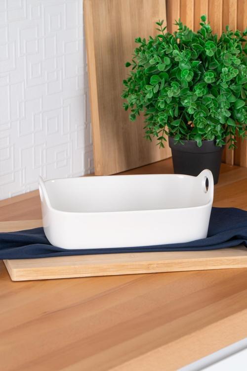 Bianco Perla Dikdörtgen Kulplu Kase - 25 Cm