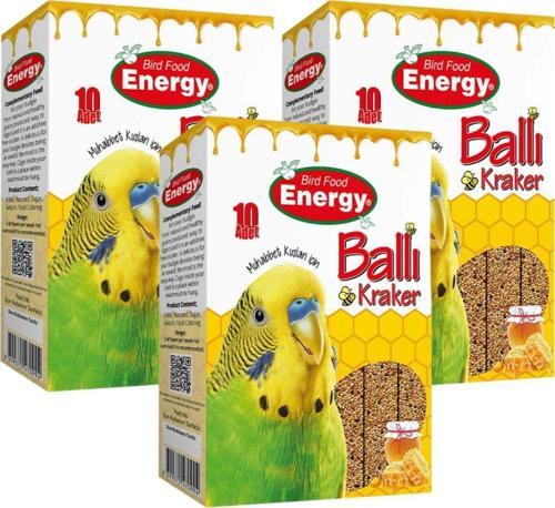 Ballı Muhabbet Kuşu Krakeri 10'Lu - 3 Adet