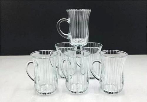 55411 Yağmur Kulplu Bardak 6 Lı