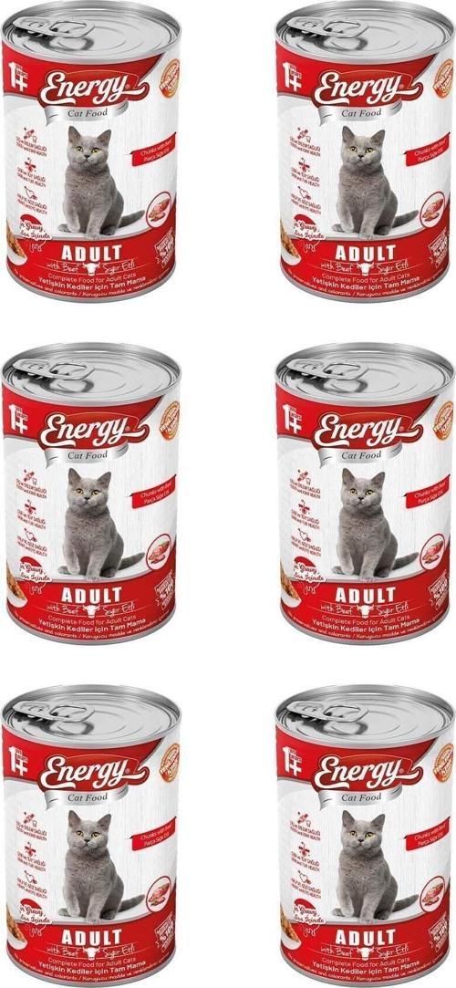 Sığır Etli Yetişkin Islak Kedi Maması 400 G - 6 Adet