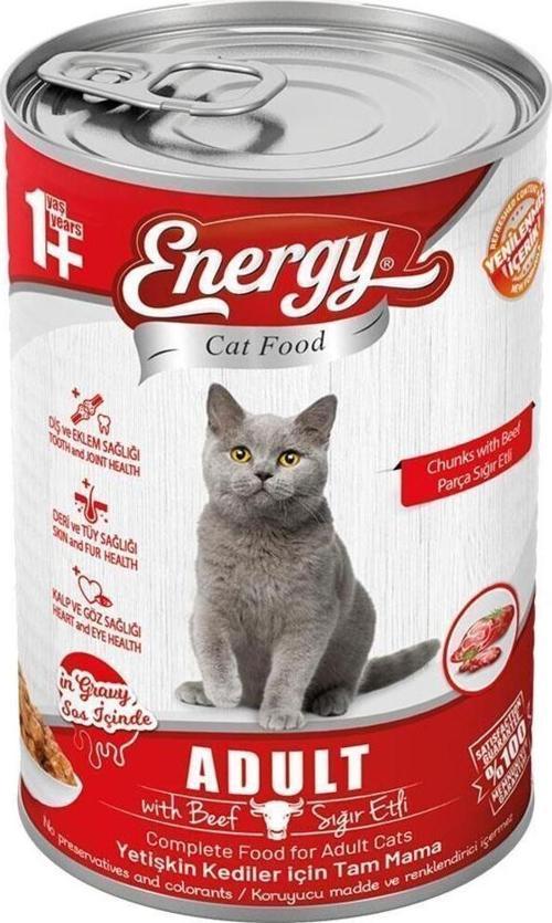 Sığır Etli Yetişkin Yaş Konserve Kedi Maması 400 G