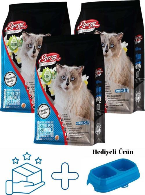 Somonlu Kısırlaştırılmış Kedi Maması 1 Kg - 3 Adet