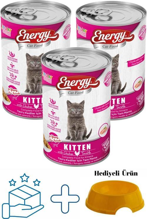 Tavuklu Yavru Yaş Konserve Kedi Maması 400 G - 3 Adet
