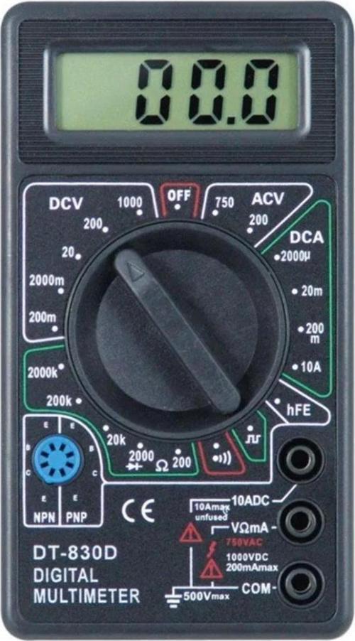 DT-830D Dijital Akım Voltaj Direnç Ölçer Multimetre Ölçü Aleti