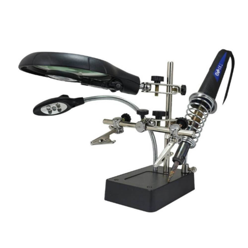 MG-16129C Büyüteçli Havya Standı