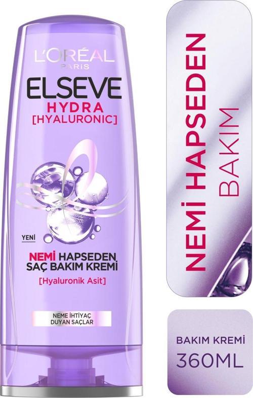 L'Oréal Paris Elseve Hydra [Hyaluronic] Nemi Hapseden Saç Bakım Kremi 360 ml