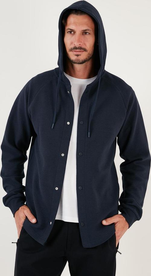 Pamuklu Kapüşonlu Relaxed Fit Erkek Gömlek 5905468 LACİVERT