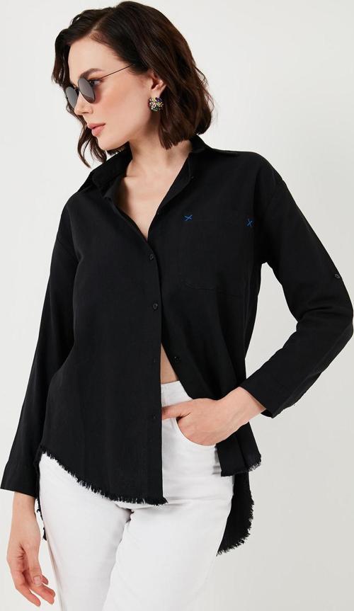 Pamuklu Tek Cepli Regular Fit Bayan Gömlek 46121102S4 SİYAH