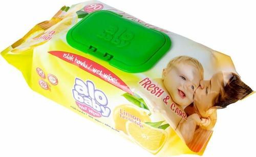 Alo Baby Islak Mendil 90 Lı Limon Ferahlığı Kapaklı