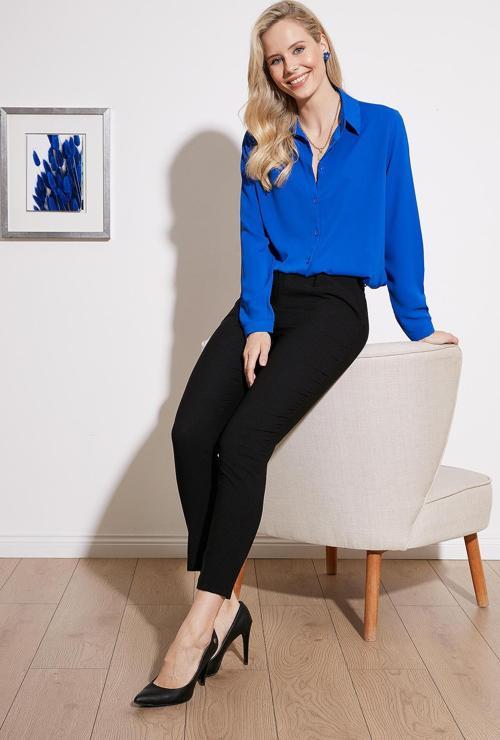 Rahat Kesim Arkası Uzun Bayan Gömlek 6118728 SAKS