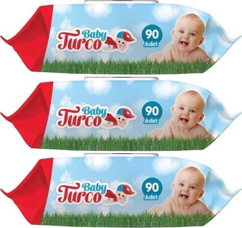 Islak Havlu Mendil Klasik 90 Yaprak 3 Lü Set Plastik Kapaklı