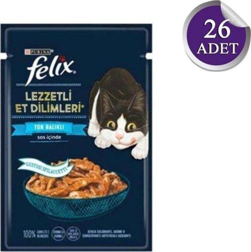 Pouch Tasty Shreds Ton Balıklı Lezzetli Et Dilimleri Yaş Kedi Maması 80 Gr X 26 Adet